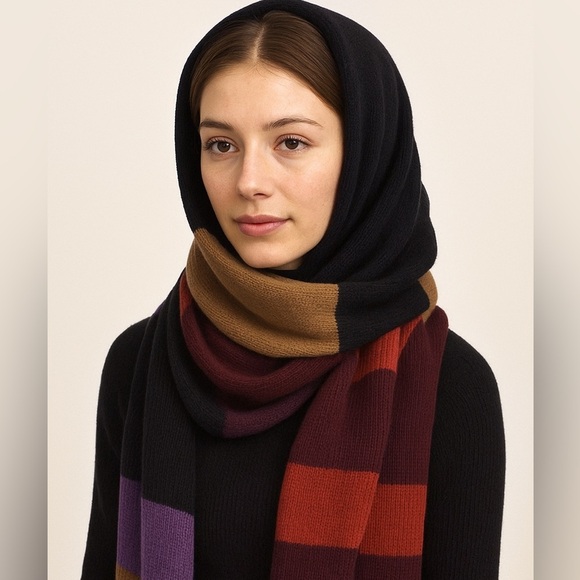 Sonia Rykiel lambswool colorblock scarf 16” x 102” - Picture 14 of 15